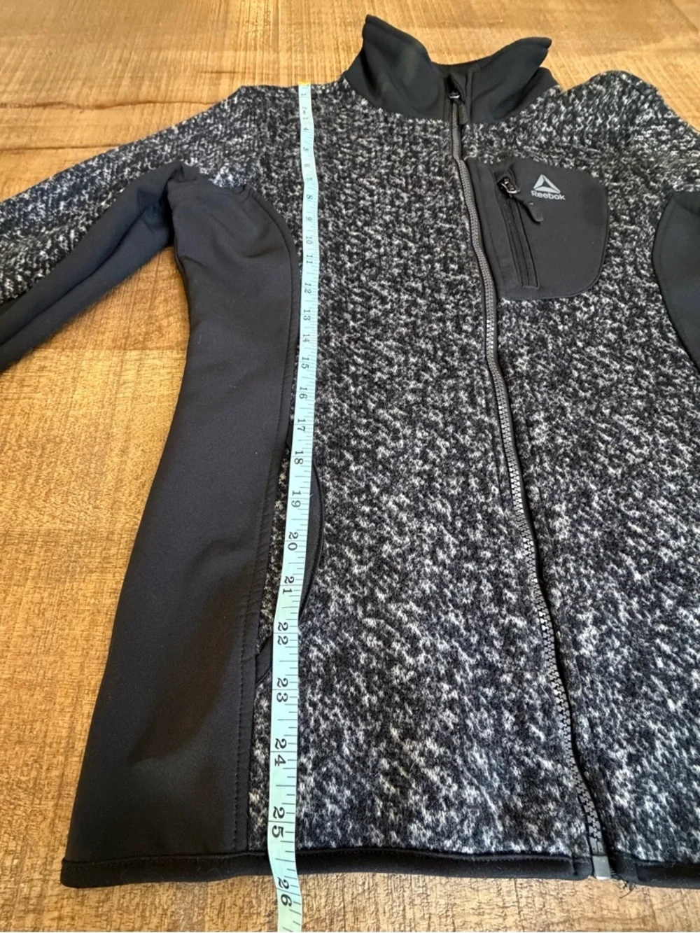 Reebok Women's Black Heather Tech Fleece Jacket